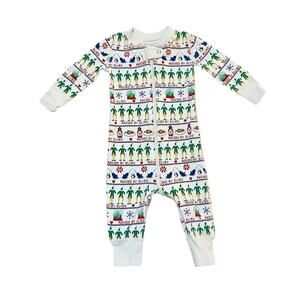 Hanna Andersson Elf Fair Isle Holiday Sleeper 3-6m
